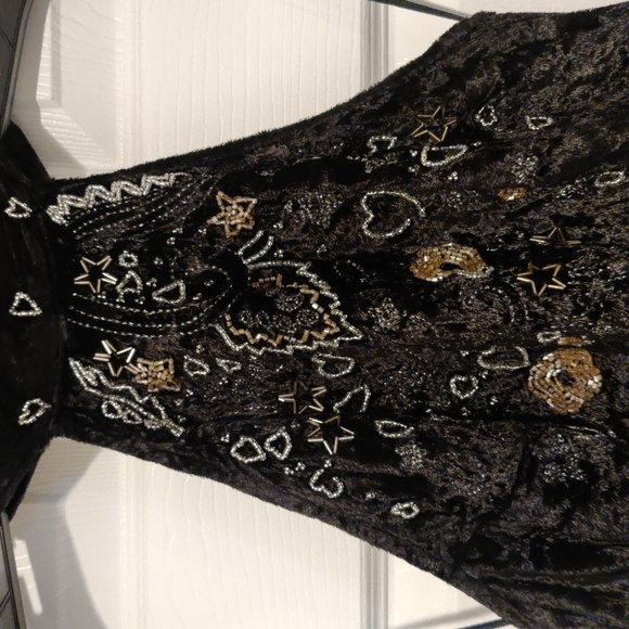 Free People Velvet Embroidered Halter Top - Picture 2 of 4